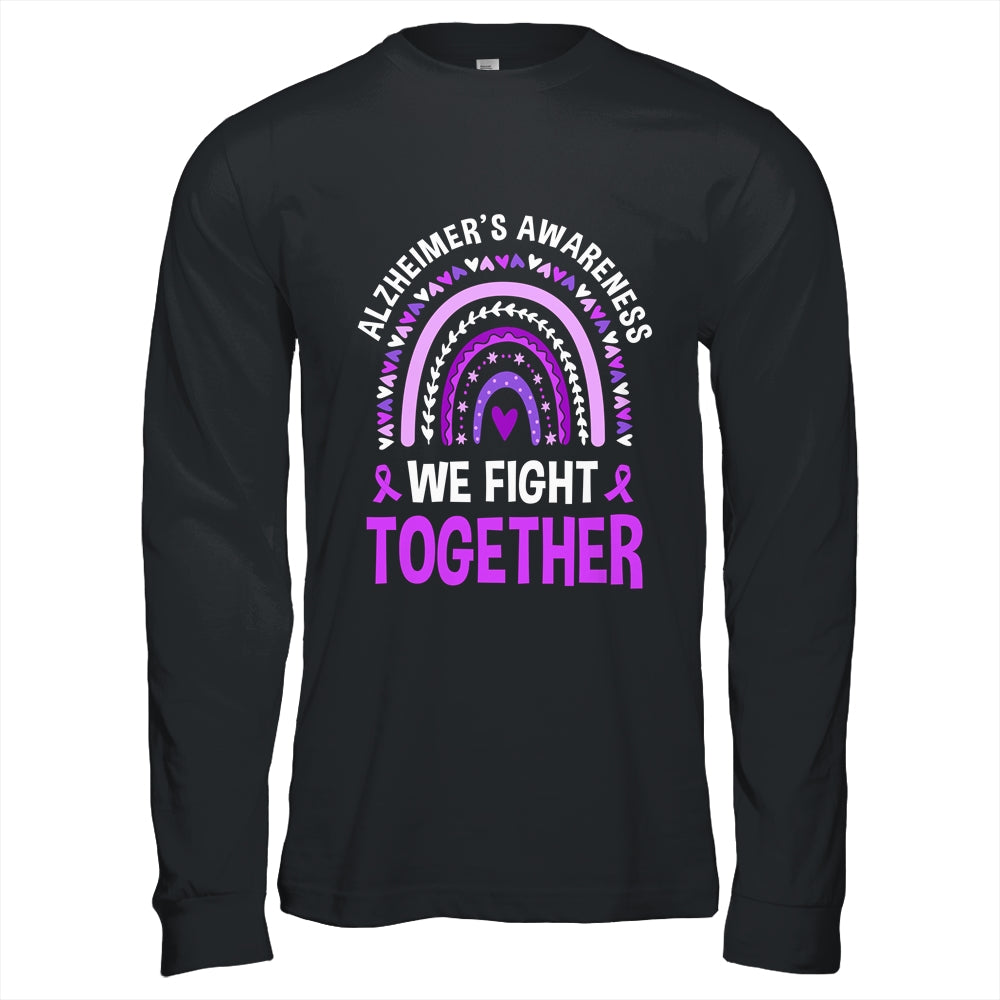 We Fight Together Alzheimers Awareness Purple Ribbon Shirt & Hoodie | siriusteestore
