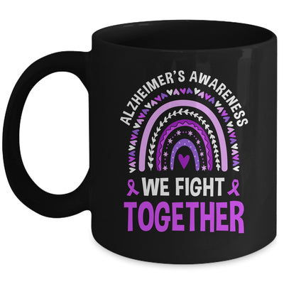 We Fight Together Alzheimers Awareness Purple Ribbon Mug | siriusteestore