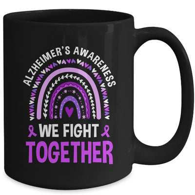 We Fight Together Alzheimers Awareness Purple Ribbon Mug | siriusteestore
