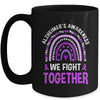 We Fight Together Alzheimers Awareness Purple Ribbon Mug | siriusteestore
