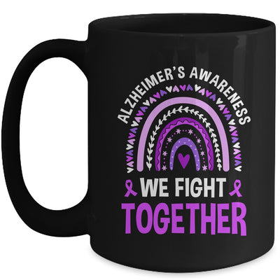 We Fight Together Alzheimers Awareness Purple Ribbon Mug | siriusteestore