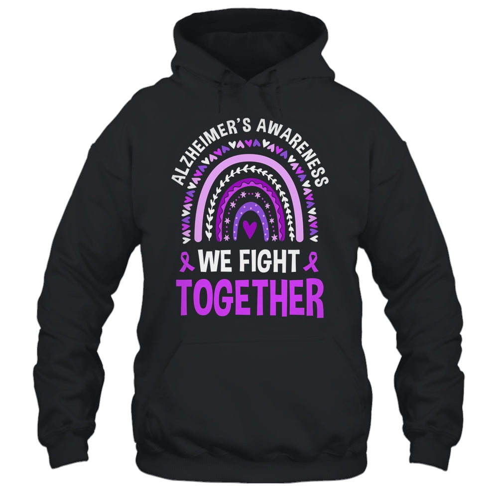 We Fight Together Alzheimers Awareness Purple Ribbon Shirt & Hoodie | siriusteestore
