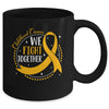 We Fight Together Childhood Cancer Awareness Gold Ribbon Mug | siriusteestore