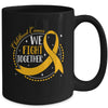 We Fight Together Childhood Cancer Awareness Gold Ribbon Mug | siriusteestore