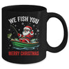 We Fish You A Merry Funny Christmas Fishing Fisherman Santa Mug | siriusteestore