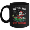 We Fish You A Merry Funny Christmas Fishing Fisherman Santa Mug | siriusteestore