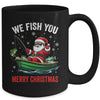 We Fish You A Merry Funny Christmas Fishing Fisherman Santa Mug | siriusteestore