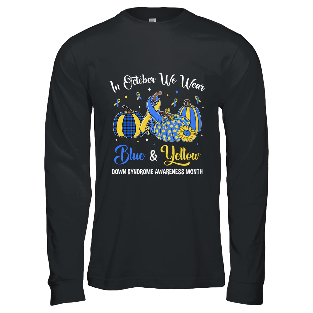 We Wear Yellow And Blue Pumpkins For Down Syndrome Shirt & Hoodie | siriusteestore