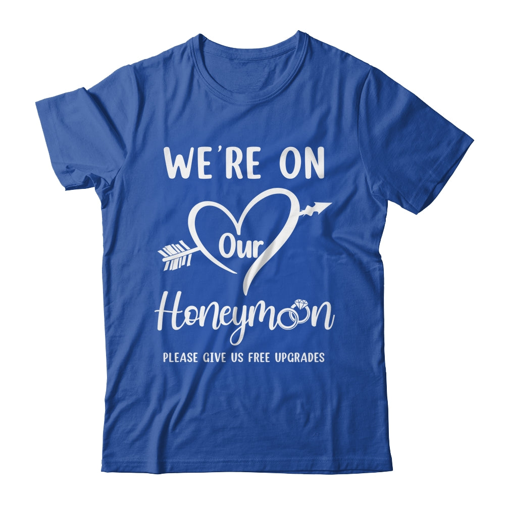 Funny Honeymoonin Shirt For Women - Bride Vacation Tee, Casual Short Sleeve Cotton Blend Top