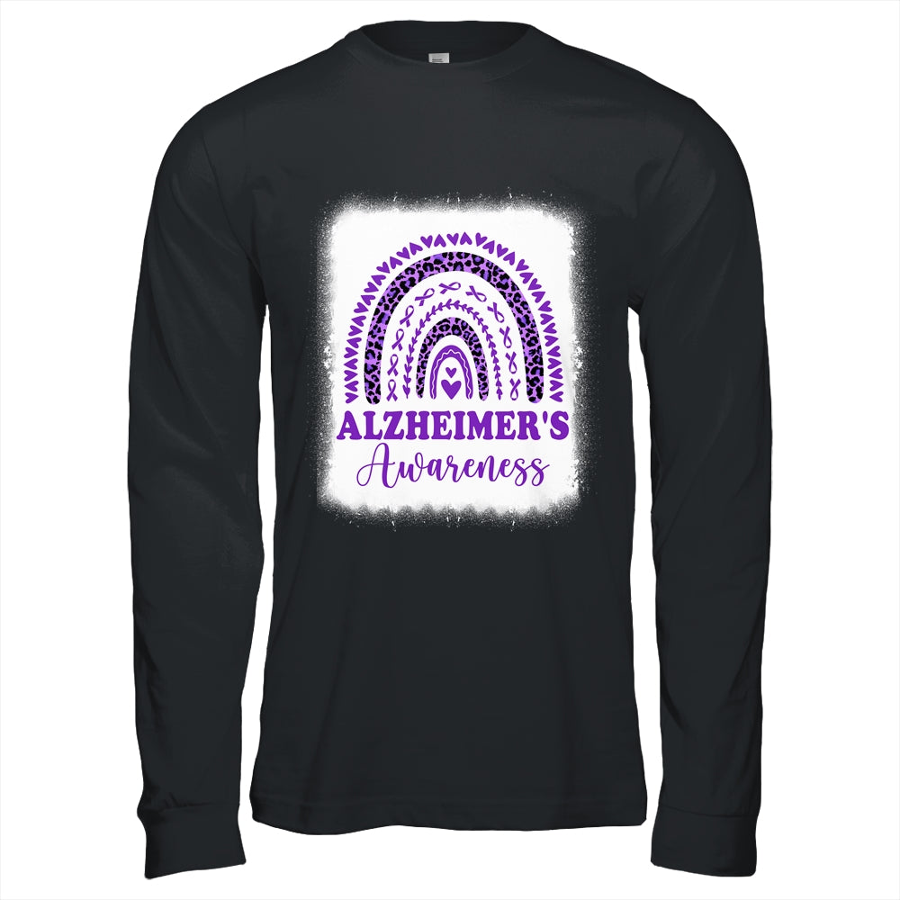 Wear Purple Alzheimer's Awareness Rainbow Leopard Shirt & Hoodie | siriusteestore