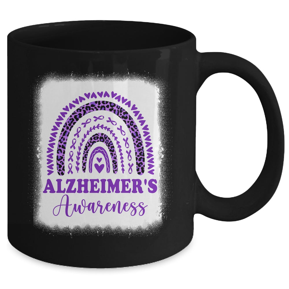 Wear Purple Alzheimer's Awareness Rainbow Leopard Mug | siriusteestore