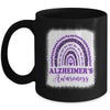 Wear Purple Alzheimer's Awareness Rainbow Leopard Mug | siriusteestore
