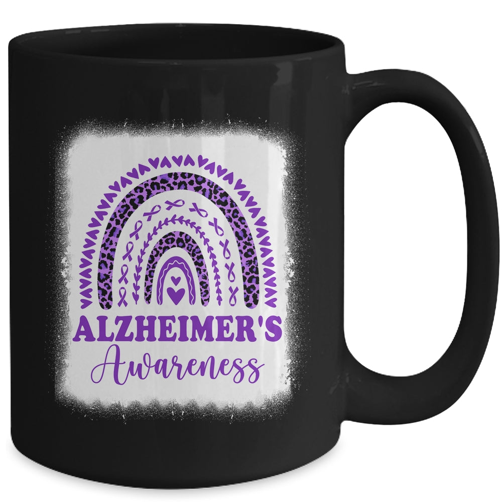 Wear Purple Alzheimer's Awareness Rainbow Leopard Mug | siriusteestore