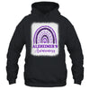 Wear Purple Alzheimer's Awareness Rainbow Leopard Shirt & Hoodie | siriusteestore