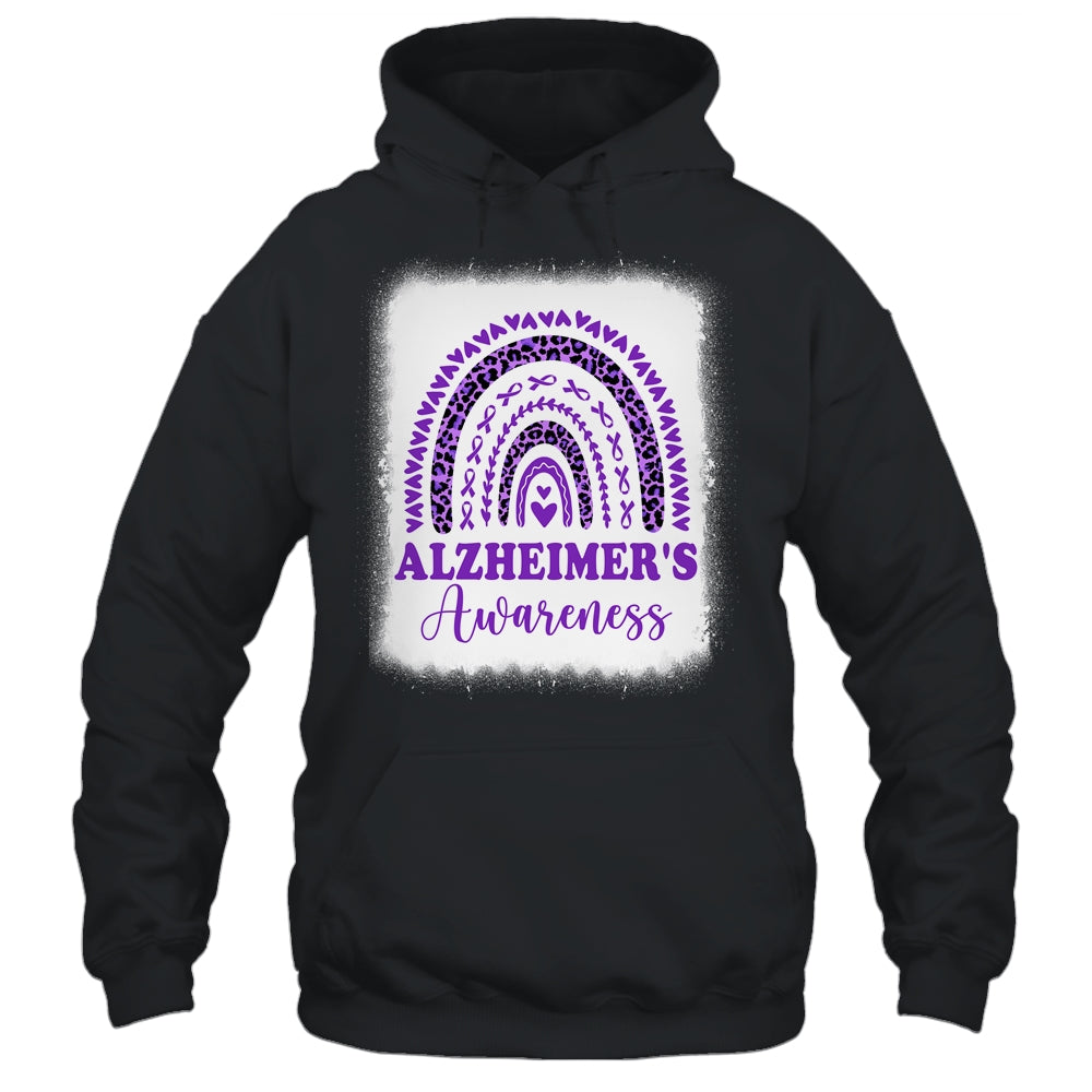 Wear Purple Alzheimer's Awareness Rainbow Leopard Shirt & Hoodie | siriusteestore