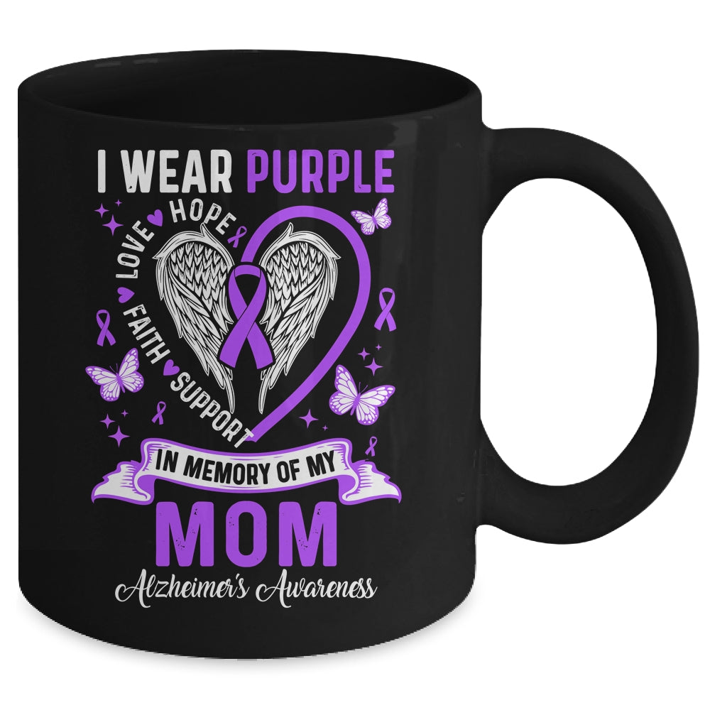 Wear Purple In Memory Of My Mom Alzheimer's Awareness Mug | siriusteestore
