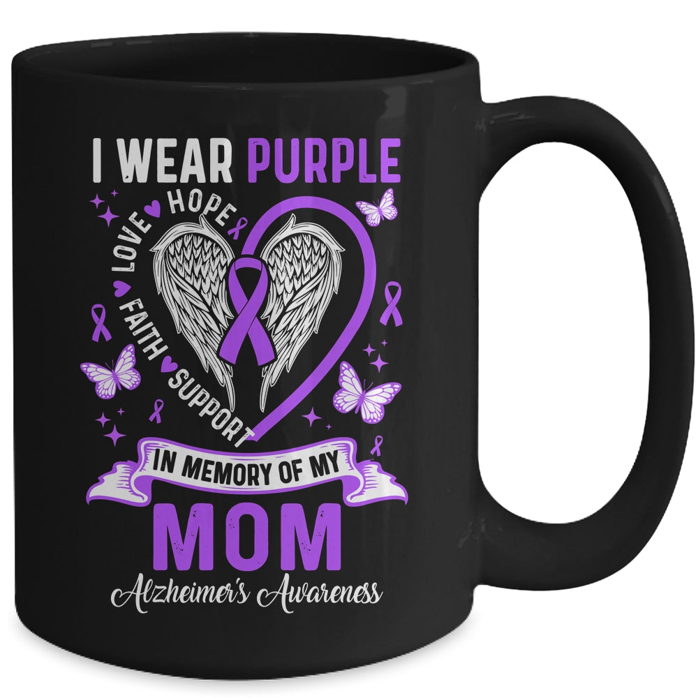 Wear Purple In Memory Of My Mom Alzheimer's Awareness Mug | siriusteestore