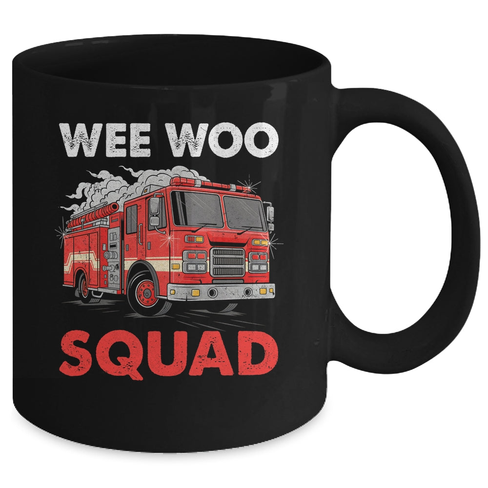 Wee Woo Squad Funny Firefighter Fire Truck Fireman Men Women Mug | siriusteestore