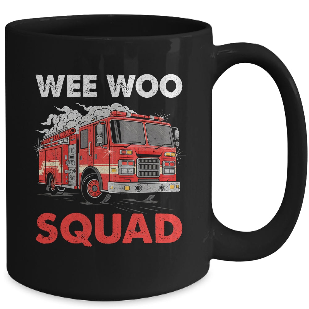 Wee Woo Squad Funny Firefighter Fire Truck Fireman Men Women Mug | siriusteestore