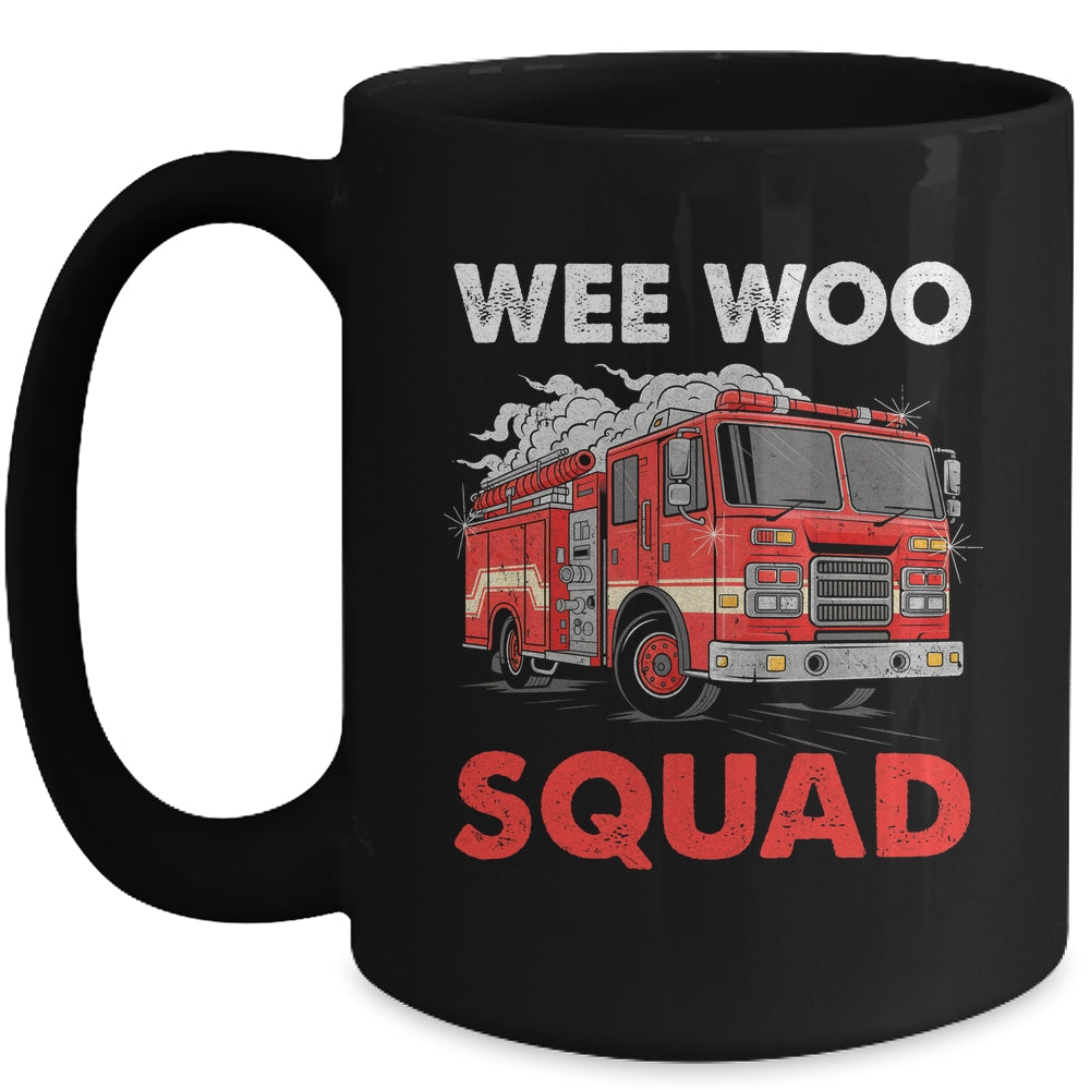 Wee Woo Squad Funny Firefighter Fire Truck Fireman Men Women Mug | siriusteestore