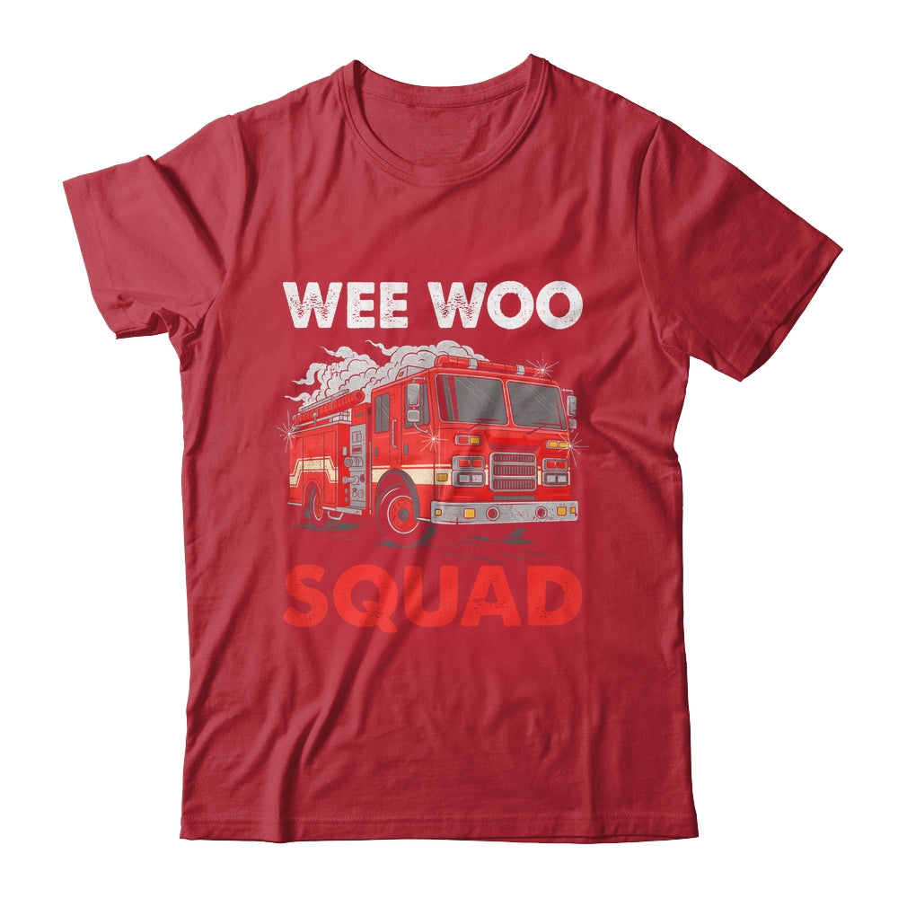 Wee Woo Squad Funny Firefighter Fire Truck Fireman Men Women Shirt & Hoodie | siriusteestore