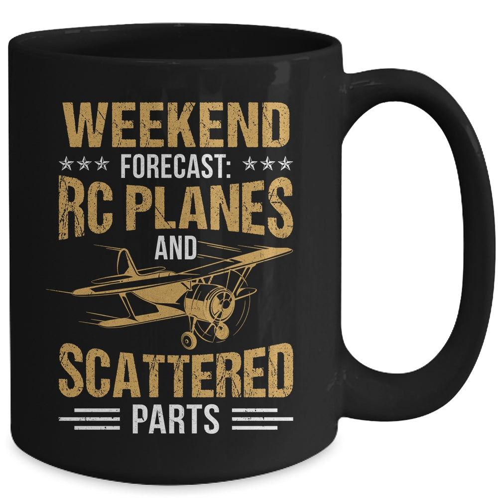 Weekend Forecast RC Planes And Scattered Parts Test Pilot Mug | siriusteestore