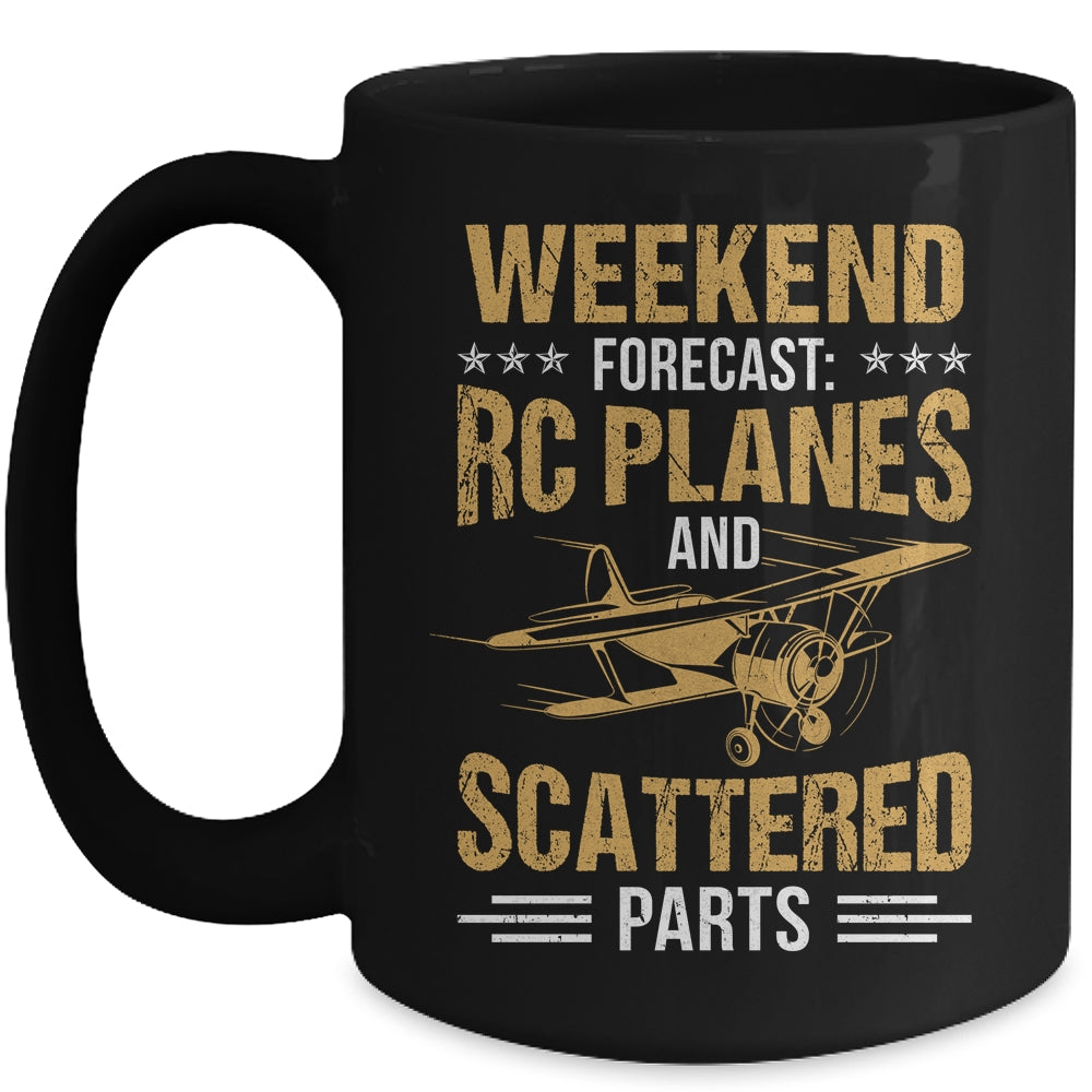 Weekend Forecast RC Planes And Scattered Parts Test Pilot Mug | siriusteestore