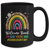Welcome Back I'm Glad You're Here School Secretary Rainbown Mug | siriusteestore