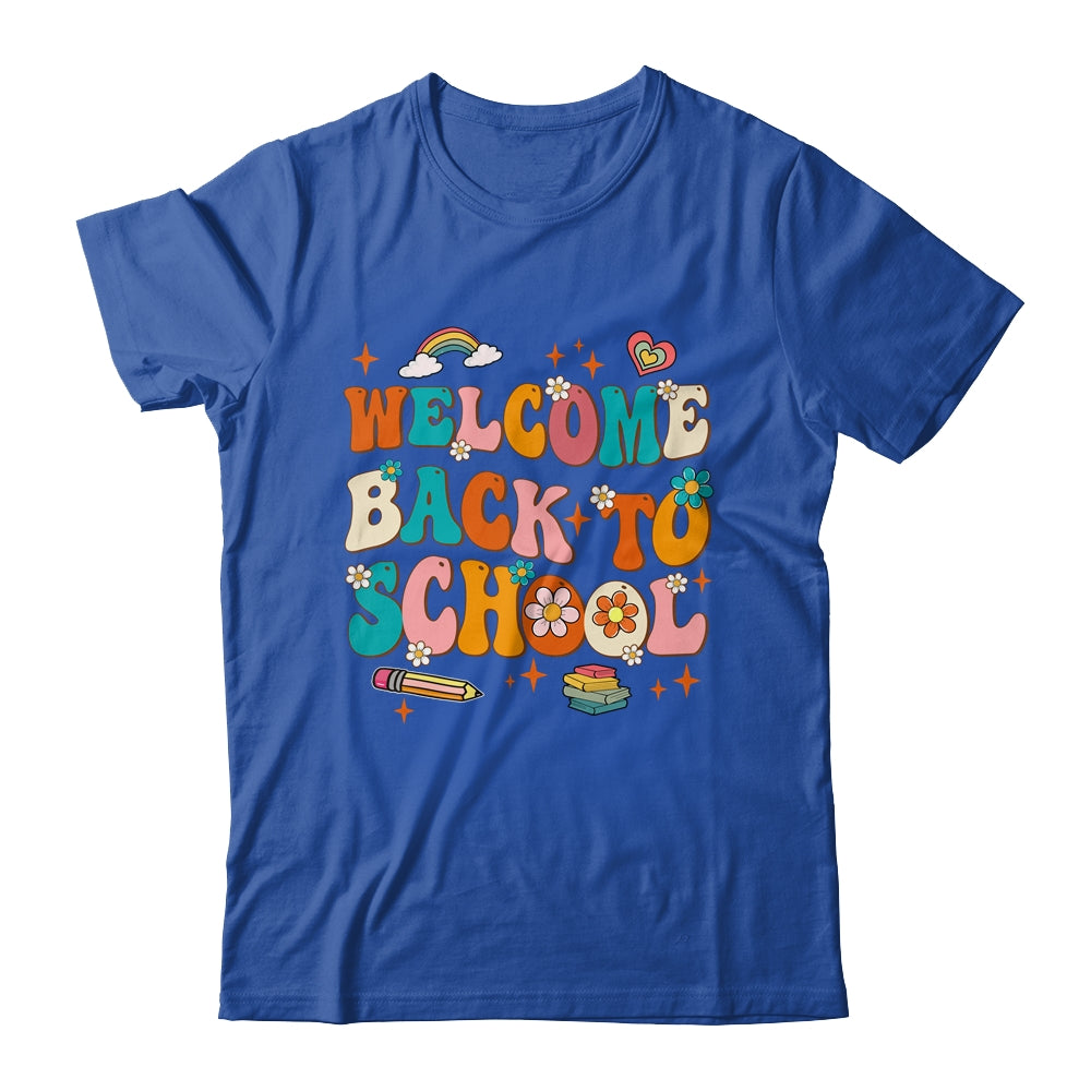 Welcome Back To School First Day Of School Teacher Groovy Shirt & Hoodie | siriusteestore