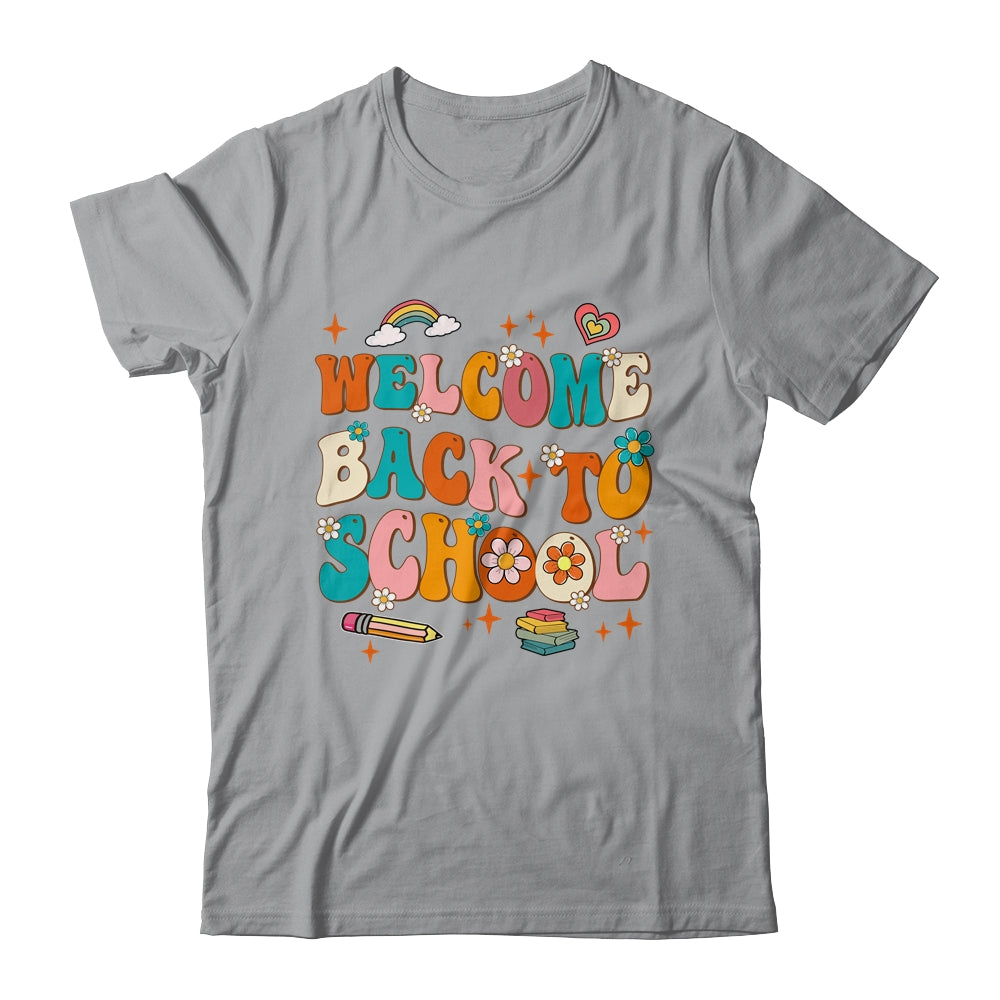 Welcome Back To School First Day Of School Teacher Groovy Shirt & Hoodie | siriusteestore