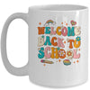 Welcome Back To School First Day Of School Teacher Groovy Mug | siriusteestore