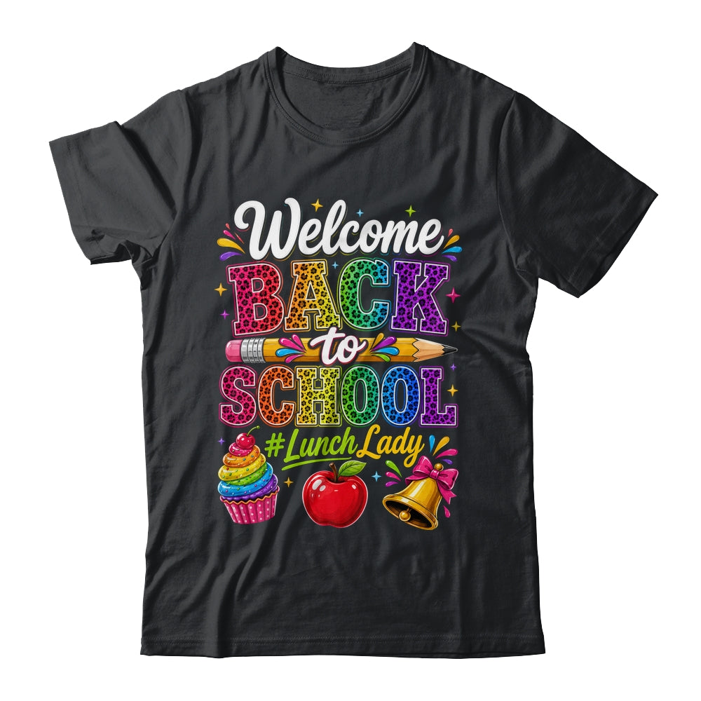 Welcome Back To School Lunch Lady Cafeteria Staff Leopard Shirt & Hoodie | siriusteestore