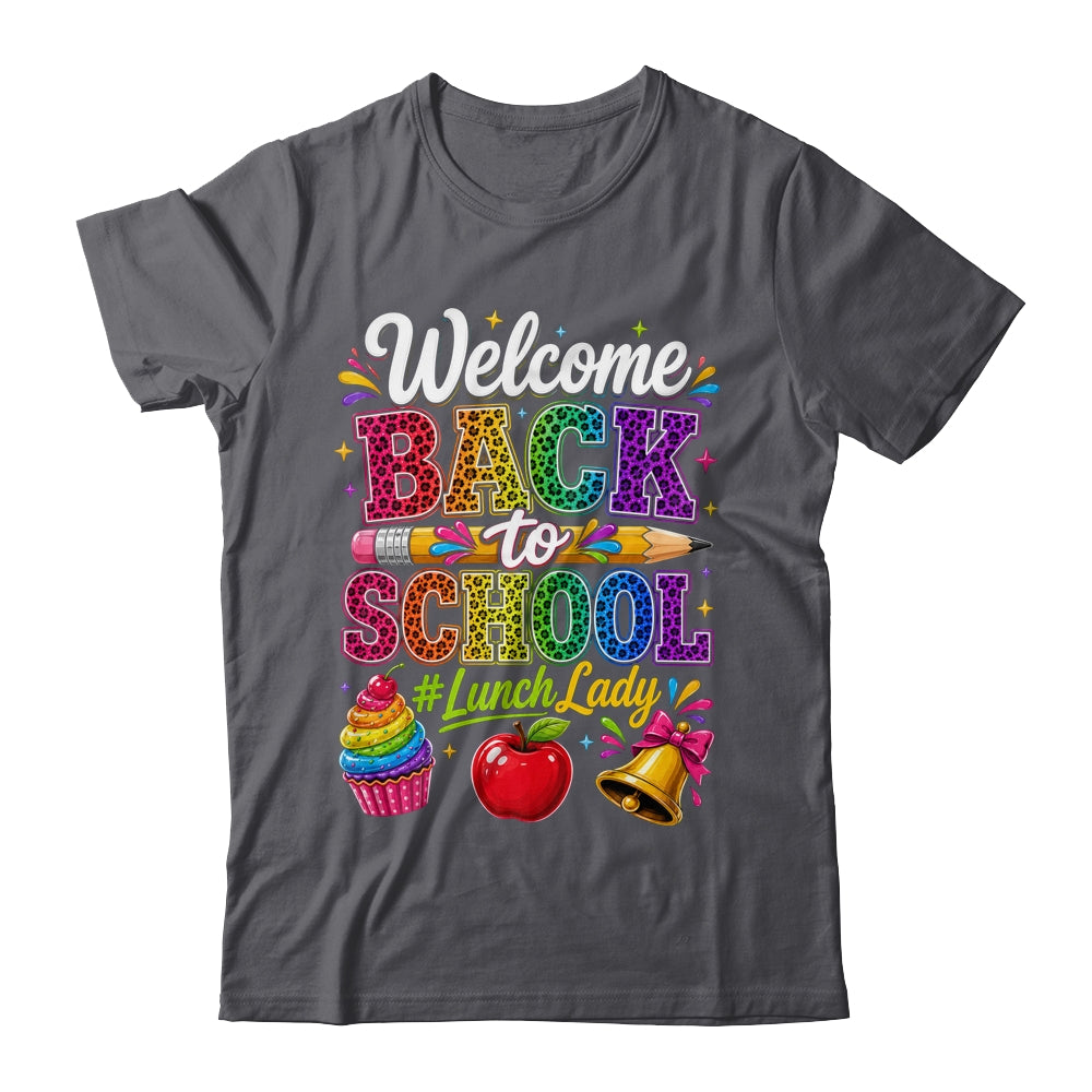 Welcome Back To School Lunch Lady Cafeteria Staff Leopard Shirt & Hoodie | siriusteestore