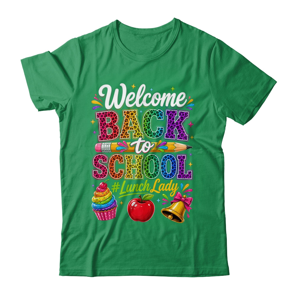 Welcome Back To School Lunch Lady Cafeteria Staff Leopard Shirt & Hoodie | siriusteestore