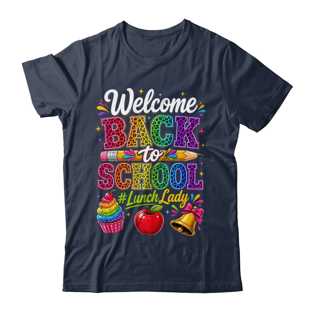 Welcome Back To School Lunch Lady Cafeteria Staff Leopard Shirt & Hoodie | siriusteestore