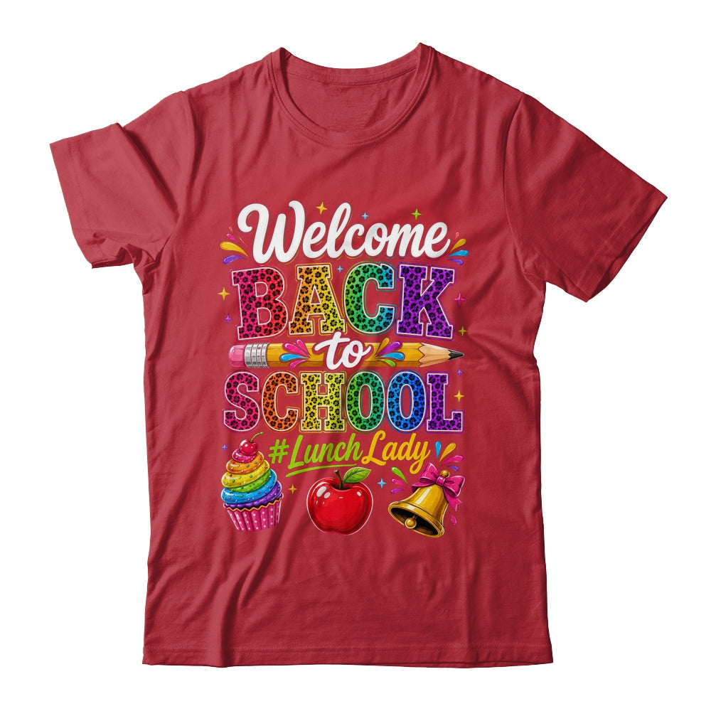 Welcome Back To School Lunch Lady Cafeteria Staff Leopard Shirt & Hoodie | siriusteestore