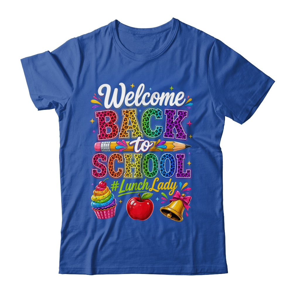Welcome Back To School Lunch Lady Cafeteria Staff Leopard Shirt & Hoodie | siriusteestore