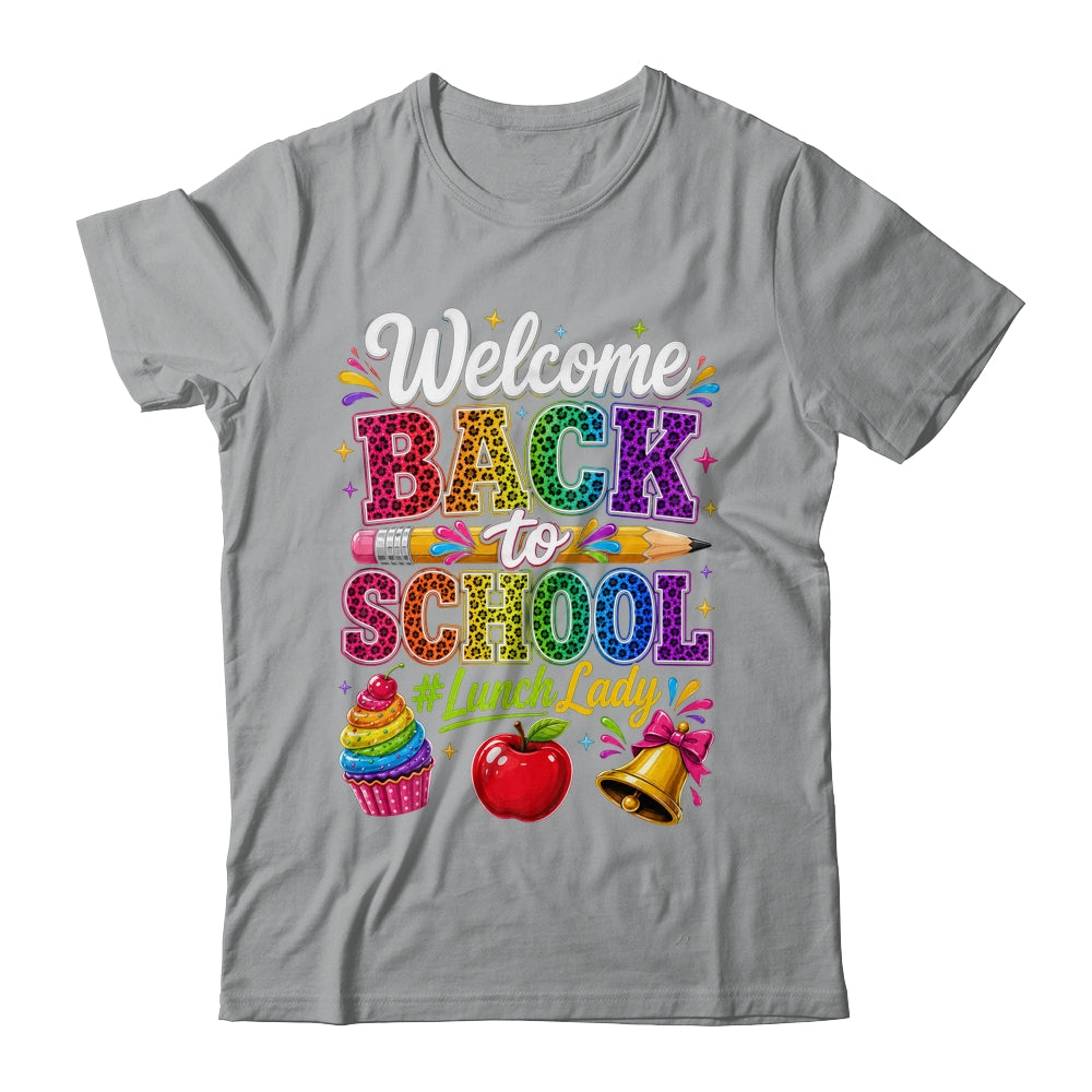 Welcome Back To School Lunch Lady Cafeteria Staff Leopard Shirt & Hoodie | siriusteestore