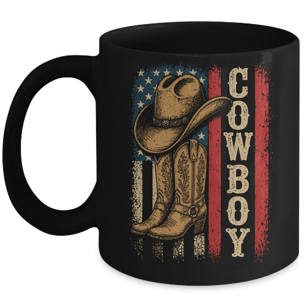 Western Country Men Boy Kid Rodeo Southern Retro Cowboy Mug | siriusteestore