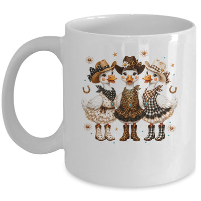 Western Cowgirl Goose Leopard Print Checkered Farm Women Mug | siriusteestore