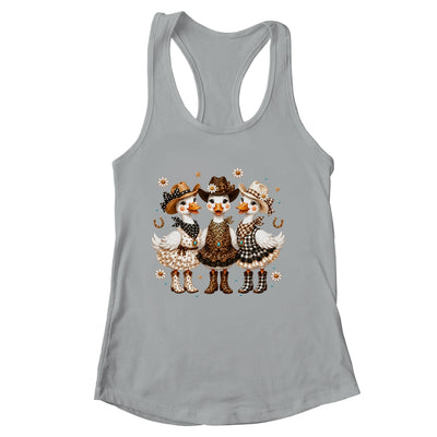Western Cowgirl Goose Leopard Print Checkered Farm Women Shirt & Tank Top | siriusteestore