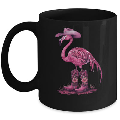Western Flamingo Cowboy Cowgirl Boots Tropical Birds Mug | siriusteestore