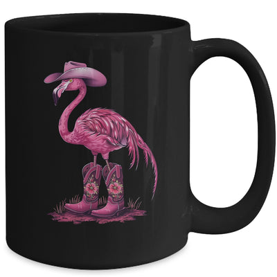 Western Flamingo Cowboy Cowgirl Boots Tropical Birds Mug | siriusteestore