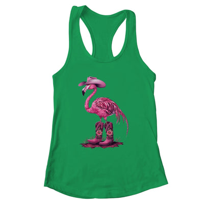 Western Flamingo Cowboy Cowgirl Boots Tropical Birds Shirt & Tank Top | siriusteestore