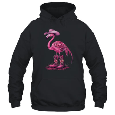 Western Flamingo Cowboy Cowgirl Boots Tropical Birds Shirt & Tank Top | siriusteestore