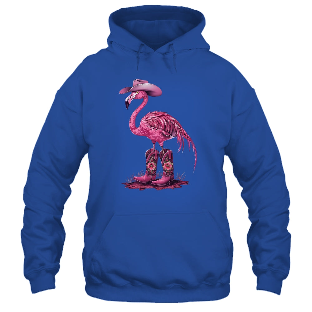 Western Flamingo Cowboy Cowgirl Boots Tropical Birds Shirt & Tank Top | siriusteestore