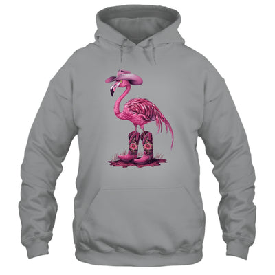 Western Flamingo Cowboy Cowgirl Boots Tropical Birds Shirt & Tank Top | siriusteestore