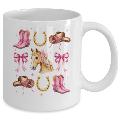 Western Girl Women Pink Cowgirl Horse Coquette Bow Mug | siriusteestore