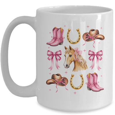 Western Girl Women Pink Cowgirl Horse Coquette Bow Mug | siriusteestore