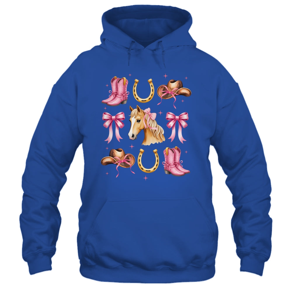 Western Girl Women Pink Cowgirl Horse Coquette Bow Shirt & Tank Top | siriusteestore